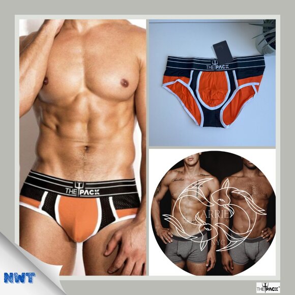 ThePack Briefs - Orange Block - Picture 1 of 6